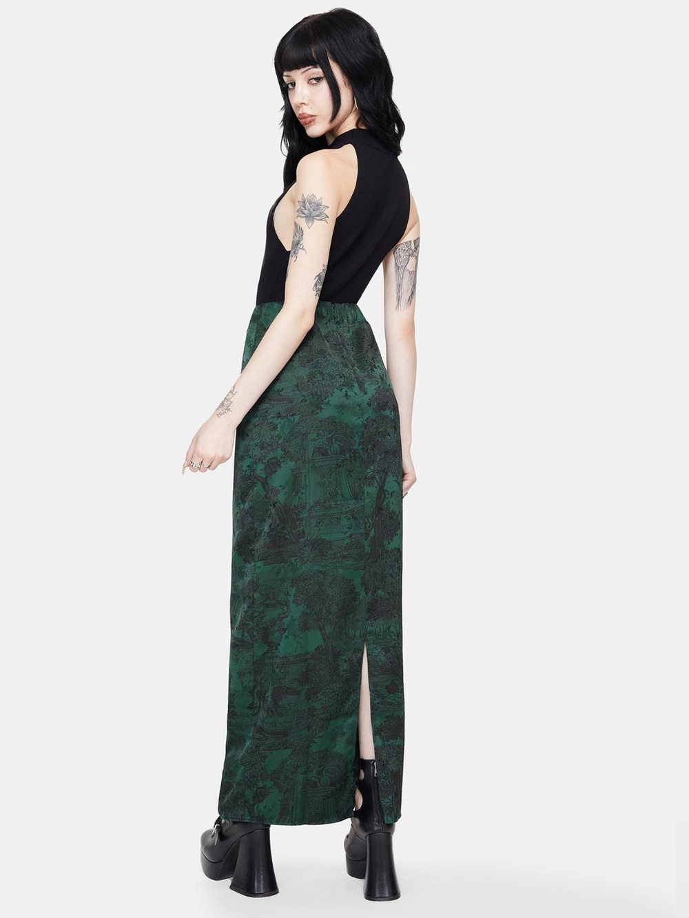 Disturbia Solara Toile Print Maxi Skirt US 10 / UK  14 - Picture 2 of 7